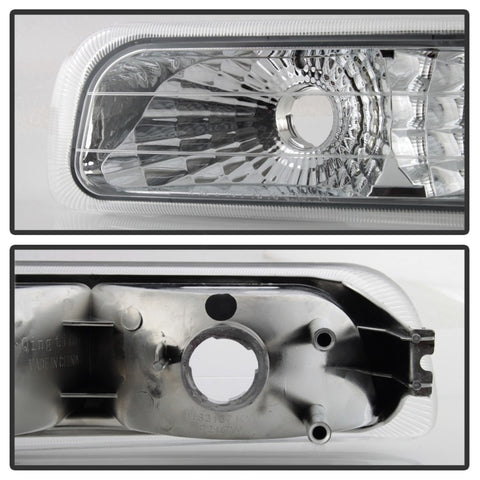 xTune Chevy Tahoe 00-06 Amber Crystal Headlights w/ Bumper Lights Chrome HD-JH-CSIL99-SET-AM-C - 5064226