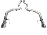 AWE 2024 Ford Mustang GT Fastback S650 RWD Track Edition Cat-Back Exhaust w/ Dual Chrome Silver Tips - 3020-32650