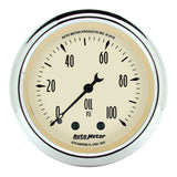 Autometer Antique Beige 52.4mm 0-100 PSI Mechanical Oil Pressure Gauge - 1821