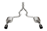 Corsa 24+ Ford MustangGT Xtreme Cat-Back Ex.Sys 3.0in Dual Rear Exit w/4.5in Blk PVD StraightCut Tip - 21251BLK