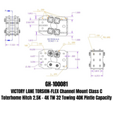 Gen-Y Victory Lane Torsion-Flex Channel Mount Class C Toterhome Hitch (2.5K-4K TW) - GH-10081