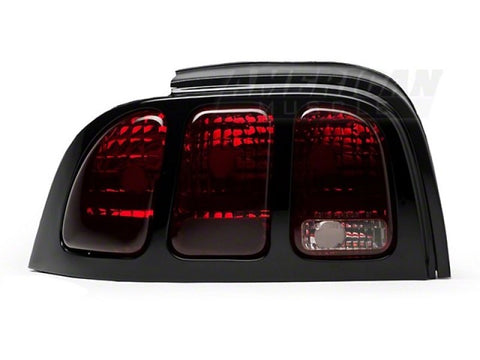 Raxiom 96-98 Ford Mustang Tail Lights- Black Housing (Smoked Lens) - 49124