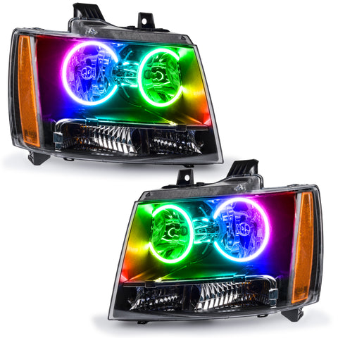 Oracle 07-13 Chevy Avalanche Pre-Assembled SMD Headlights - ColorSHIFT w/ 2.0 Controller - 7001-333