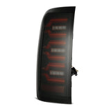 AlphaRex 14-18 Chevy Silverado 1500 Luxx-Series LED Tail Lights Black/Red w/Activ Light/Seq Signal - 620050