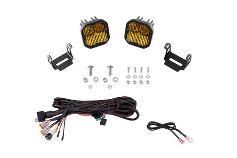 Diode Dynamics 21-22 Ford F-150 SSC2 Stage Series Backlit Ditch Light Kit Sport - White Combo - DD7365