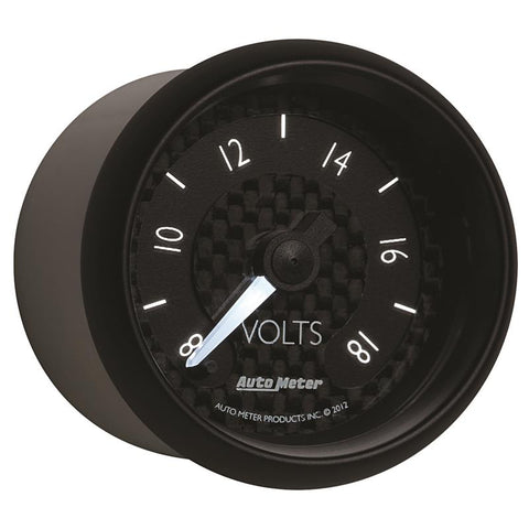 Autometer GT Series 52mm Full Sweep Electronic 8-18 Volts Voltmeter - 8091