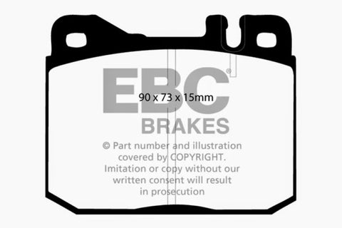 EBC 76-79 Mercedes-Benz 230 Redstuff Front Brake Pads - DP3261C