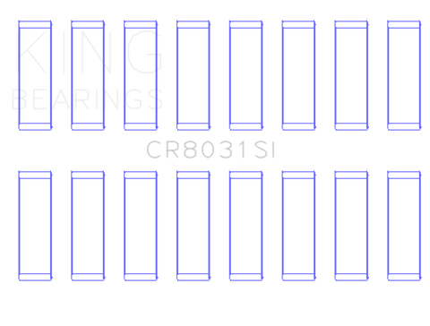King Engine Bearings Chrysler Jeep V8 287 4.7L (Od+.002in) (Size +0.25mm) Connecting Rod Bearing Set - CR8031SI0.25