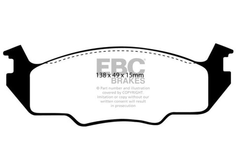 EBC 80-84 Volkswagen Golf 1.6 Yellowstuff Front Brake Pads - DP4366R