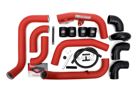 GrimmSpeed 2008-2014 Subaru STI Front Mount Intercooler Kit Raw Core / Red Pipe - 090227