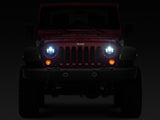 Raxiom 97-18 Jeep Wrangler TJ/JK Axial Series LED Daymaker Headlights- Black Housing (Clear Lens) - J108042