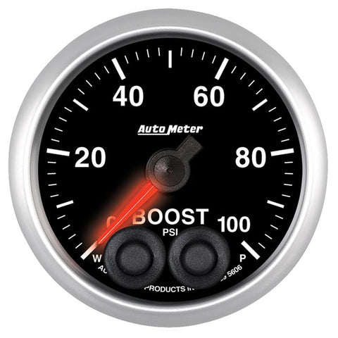 Autometer Elite 52mm 100psi Digital Stepper Motor w/Peak and Warning Boost Gauge - 5606