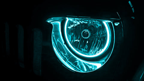 Oracle Jeep Wrangler JK 07-17 LED Waterproof Halo Kit - ColorSHIFT w/ 2.0 Controller - 3943-333