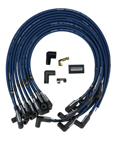 Moroso Chevrolet Big Block Ignition Wire Set - Ultra 40 - Unsleeved - HEI - Crab Cap - Blue - 73672