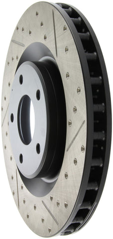 StopTech Power Slot 05-07 Cadillac XLR / 06-09 Chevy Corvette Front Left Drilled & Slotted Rotors - 127.62085L