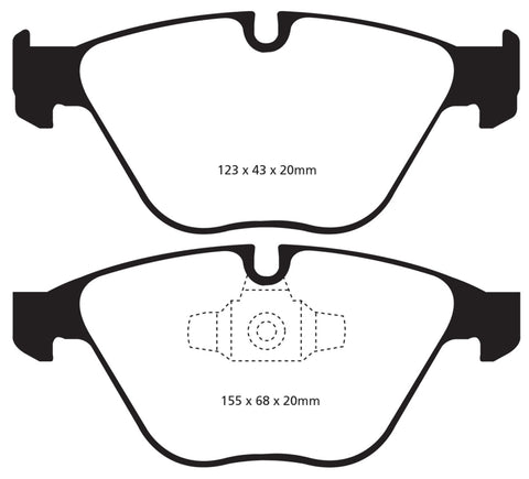 EBC 13+ BMW X1 2.0 Turbo (28i) Greenstuff Front Brake Pads - DP21512