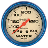 AutoMeter Gauge Water Temp 2-5/8in. 120-240 Deg. F Mech. Glow In The Dark Ultra-Nite - 4532
