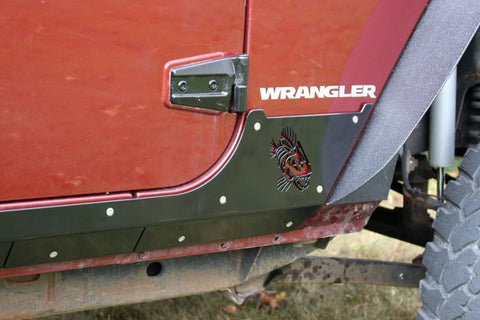 Fishbone Offroad 07-18 Jeep Wrangler JK 4 Door Rocker Guards Scale Armor - FB23053
