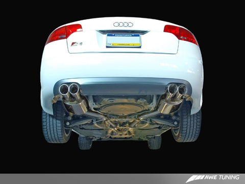 AWE Tuning Audi B7 S4 Touring Edition Exhaust - Polished Silver Tips - 3015-42014