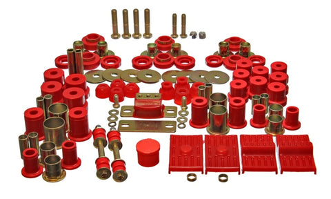 Energy Suspension 67-69 Chevrolet Camaro (w/multi leaf springs) Red Hyper-flex Master Bushing Set - 3.18116R