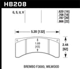 Hawk NASCAR DTC-60 Brake Pads - Front - HB208G.708