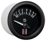 Autometer Stack 52mm 0-7 Bar M10 (M) Electric Oil Pressure Gauge - Black - ST3201
