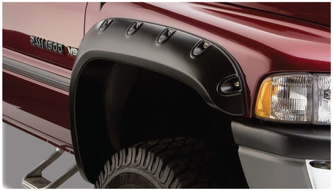 Bushwacker 02-08 Dodge Ram 1500 Fleetside Pocket Style Flares 4pc 75.9/76.3/97.9in Bed - Black - 50907-02