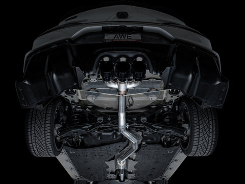 AWE Tuning 2024 Acura Integra Type S DE5 FWD Track Edition Exhaust w/ Triple Diamond Black Tips - 3020-53335