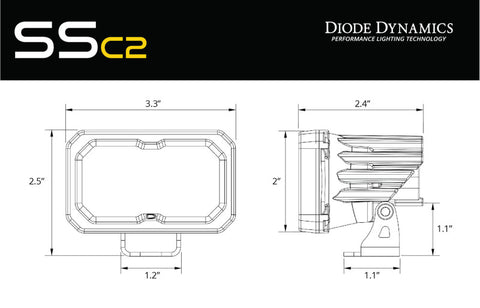Diode Dynamics Stage Series 1 In Roll Bar Reverse Light Kit SSC2 Sport (Pair) - DD7722