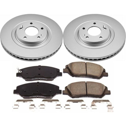 Power Stop 17-18 Hyundai Santa Fe Front Z17 Evolution Geomet Coated Brake Kit - CRK7513