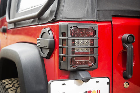 Rugged Ridge 07-18 Jeep Wrangler JK Black Elite Tail Light Guards - 11226.05