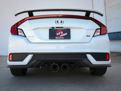 aFe Takeda 2.5in 304SS Cat-Back Exhaust System 17-20 Honda Civic SI Coupe L4-1.5L (t) - Polished Tip - 49-36620-P