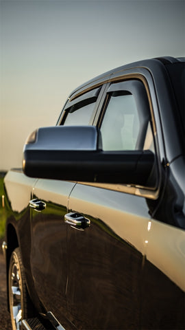 EGR 2019 Dodge Ram 1500 Crew Cab SlimLine In-Channel Window Visors Set of 4 - Dark Smoke - 572951