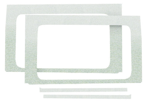 DEI 18-23 Jeep Wrangler JL 4-Door Boom Mat Rear Side Window Trim - 4 Piece - White - 50175