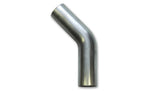 Vibrant 2.375in OD T304 SS 45 Deg Mandrel Bend 6in Leg Length - 13099