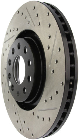 StopTech 05-06 Audi A4 Quattro/ 02-04 A6 Quattro / 99-02 S4 Front Left Slotted & Drilled Rotor - 127.33096L