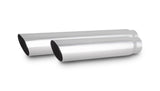 Vibrant 3in Round SS Truck/SUV Exhaust Tip (Single Wall Angle Cut) - 2.25in inlet 11in long - 1558