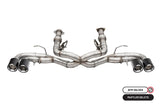 Corsa 2020-2025 Chevrolet Corvette C8 RWD 3in Track Cat-Back Delete Exhaust w/4.5in CF Polished Tips - 21104CF