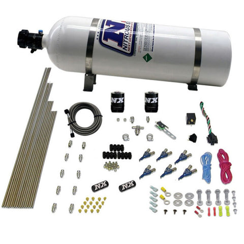 Nitrous Express V6AN Gasoline EFI Nitrous Kit (150-375HP) w/15lb Bottle - 80006EFI-15