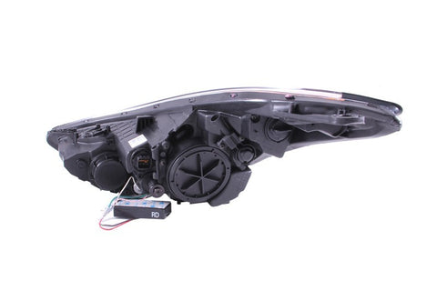 ANZO 2011-2014 Hyundai Elantra Projector Headlights w/ Halo Black (CCFL) - 121456