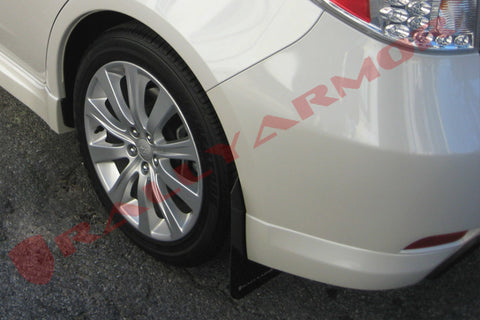 Rally Armor 08-10 Subaru WRX (Hatch & Sedan) / 08-11 Impreza 2.5i Black UR Mud Flap w/ Grey Logo - MF6-UR-BLK/GRY