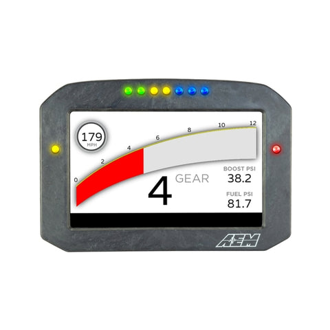 AEM CD-7LG Carbon Logging Flush Digital Dash Display w/ Internal 20Hz GPS & Antenna - 30-5703F