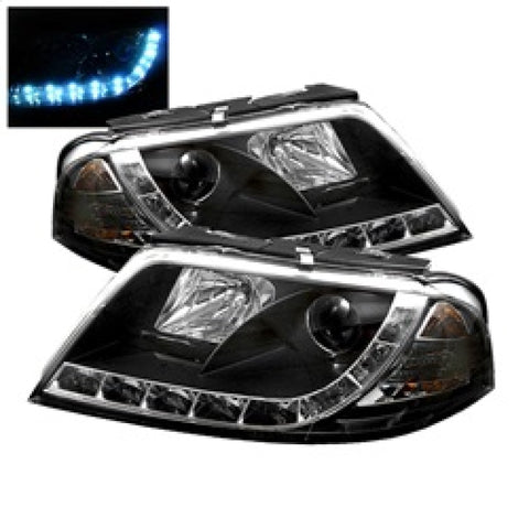 Spyder Volkswagen Passat 01-05 Projector Headlights DRL Black High H1 Low H1 PRO-YD-VP01-DRL-BK - 5012302
