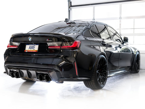 AWE Tuning SwitchPath Cat-Back Exhaust for BMW G8X M3/M4 - Diamond Black Tips - 3025-42480