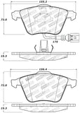 StopTech Performance 08-13 Audi TT Quattro / 12 VW Golf R Front Brake Pads - 309.11110