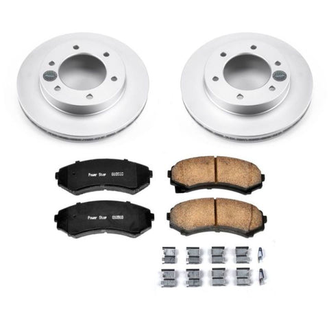 Power Stop 2002 Honda Passport Front Z17 Evolution Geomet Coated Brake Kit - CRK5259