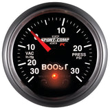 Autometer Sport-Comp II 52mm 30 IN HG / 30 PSI Electronic Boost/Vacuum Gauge - 3677