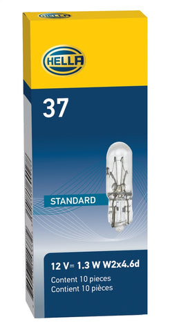 Hella Bulb 37 12V 1.3W W2X4.6d T1.75 (Min. Order QTY 10) - 37