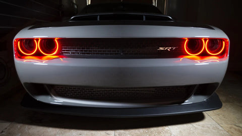 Oracle 15-21 Dodge Challenger Pre-Installed Halo Headlight Bezel - ColorSHIFT - 7739-330