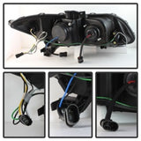 Spyder 12-14 Honda Civic (Excl. 2014 Coupe) Projector Headlights Lgtbr DRL Black PRO-YD-HC12-DRL-BK - 5076519